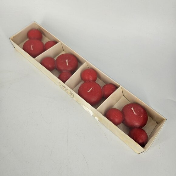 Disney Mickey Head Floating Candles Set Of 4 Red Walt Disney World At Home - Picture 4 of 11